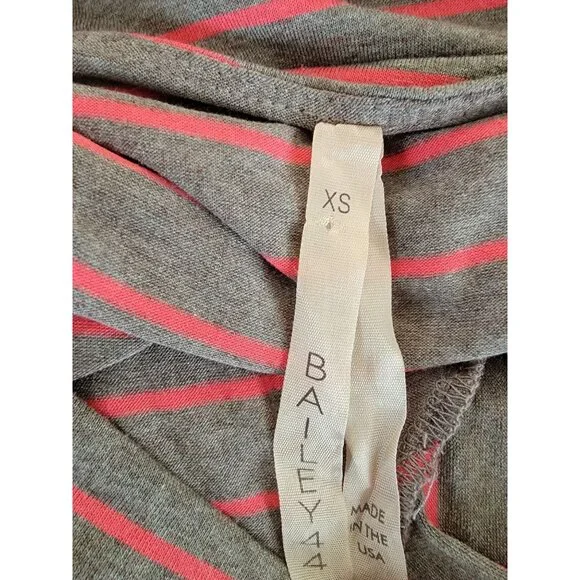 Bailey 44 XS Gray & Pink Striped Tiered Cap Sleeve Dress - Picture 3 of 4